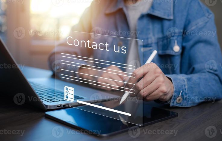 communication and contact us or customer support hotline people connect hand using a laptop and touching on virtual screen contact icons, email and address, live chat with internet wifi